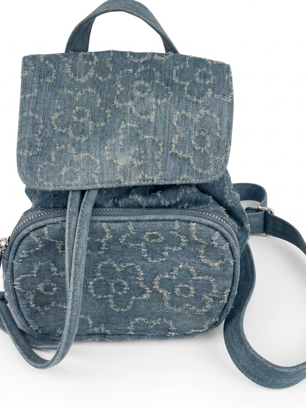 Wild Fable Blue and Cream Backpack with Vintage-Inspired Design